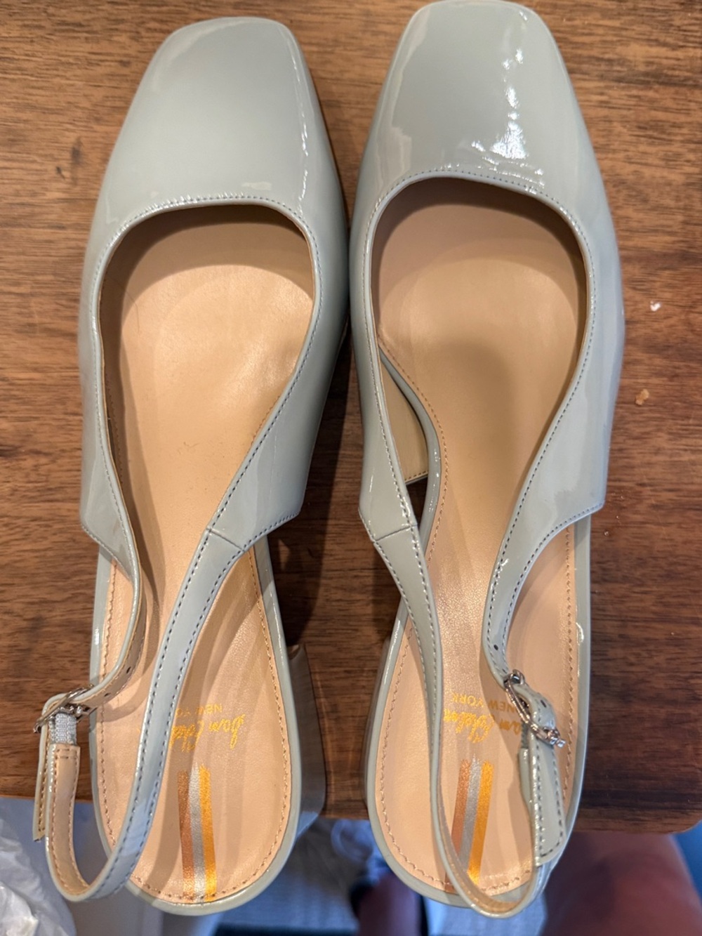 Sam Edelman Pale Blue Patent Slingback Flats